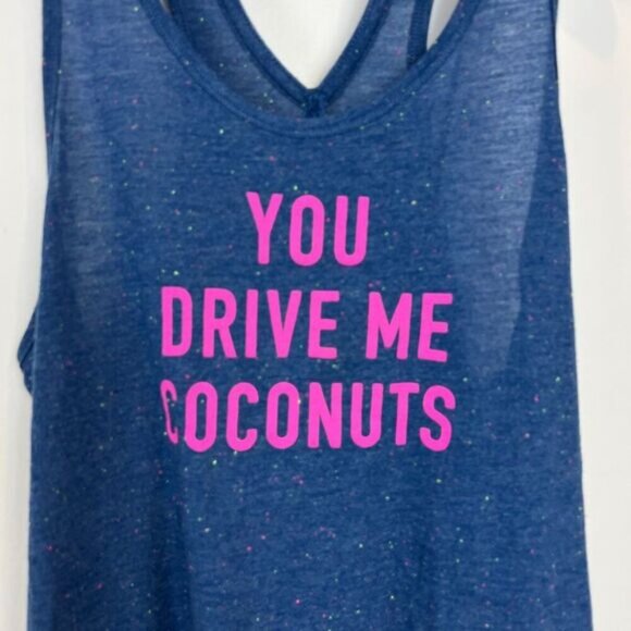 Unbranded Women's Small You Drive Me Coconuts Sleeveless Tank Top Athleisure - Picture 6 of 10